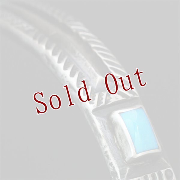 画像7: クリーク族 Jesse Robbins 2 シャイアン コインシルバー フラットトップ スタンプ バングル (7)