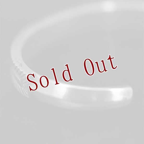 画像7: クリーク族 Jesse Robbins シャイアン コインシルバー フラットトップ スタンプ バングル (7)