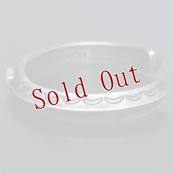 画像6: クリーク族 Jesse Robbins シャイアン コインシルバー トライアングル スタンプ バングル  (6)