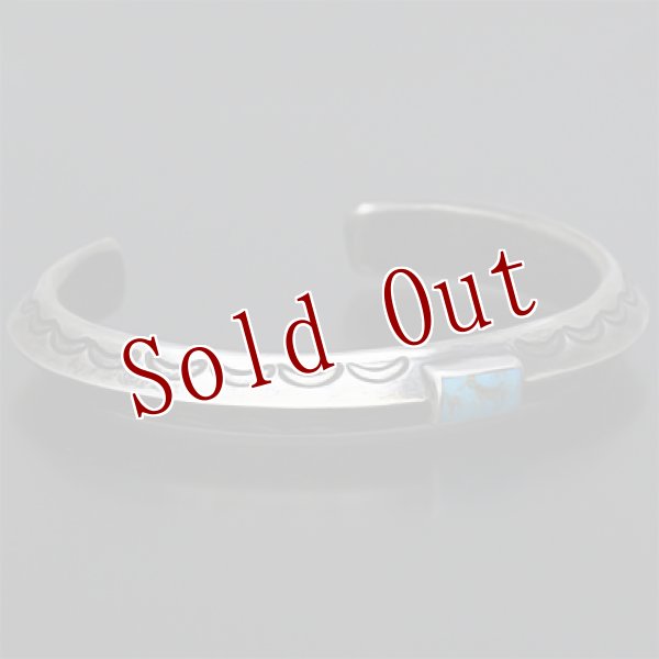 画像5: クリーク族 Jesse Robbins シャイアン コインシルバー トライアングル スタンプ バングル  (5)