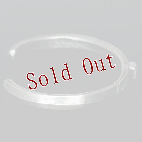 画像5: クリーク族 Jesse Robbins  シャイアン コインシルバー トライアングル スタンプ ナロー バングル (5)