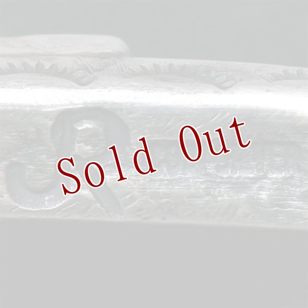 画像6: クリーク族 Jesse Robbins  シャイアン コインシルバー トライアングル サイドスタンプ ナロー バングル (6)