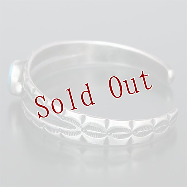 画像5: クリーク族 Jesse Robbins  Cheynee  スプリット コインシルバー スタンプ バングル (5)