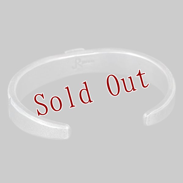 画像6: クリーク族 Jesse Robbins コインシルバー シャイアン フラットトップ テーパ バングル (6)