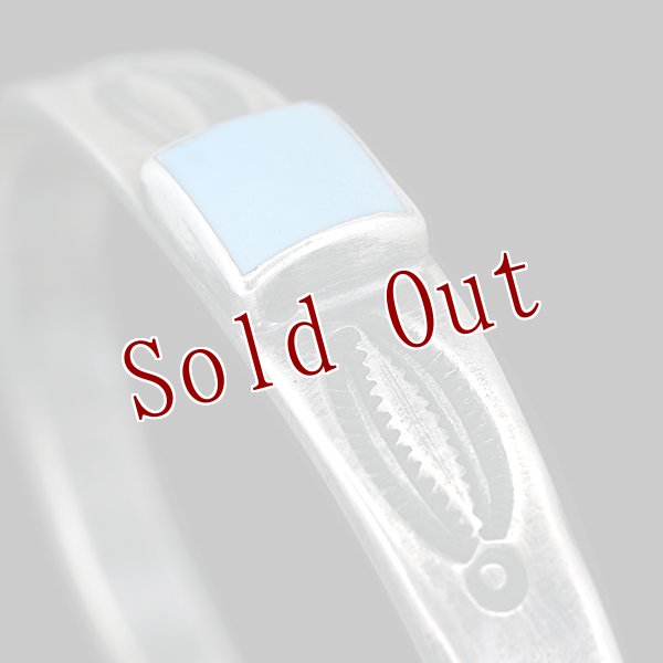 画像4: クリーク族 Jesse Robbins コインシルバー シャイアン スタンプ テーパ バングル (4)