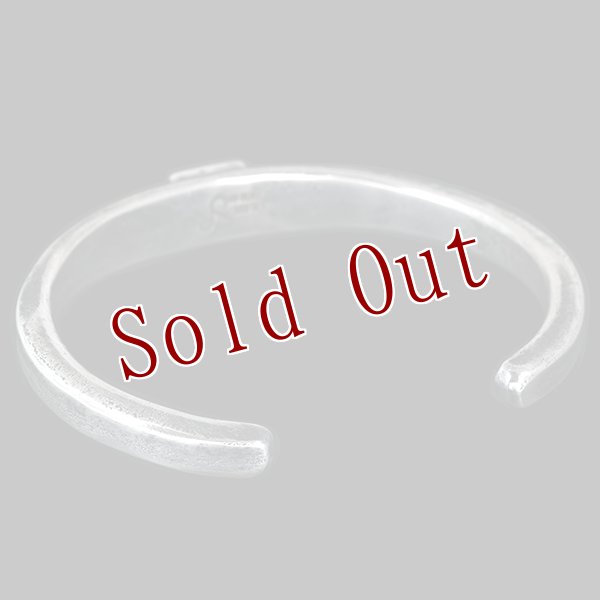 画像6: クリーク族 Jesse Robbins コインシルバー シャイアン スタンプ テーパ バングル (6)