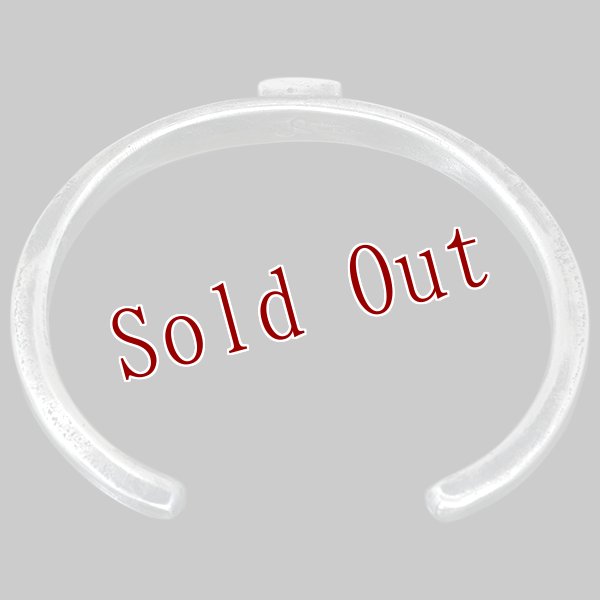 画像8: クリーク族 Jesse Robbins コインシルバー シャイアン スタンプ テーパ バングル (8)