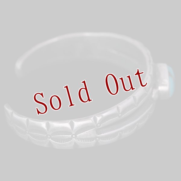 画像4: クリーク族 Jesse Robbins  Cheyenne  スプリット コインシルバー スタンプ バングル (4)