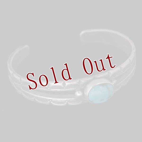 画像5: クリーク族 Jesse Robbins  Cheyenne  スプリット コインシルバー スタンプ バングル (5)