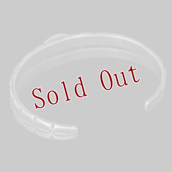 画像6: クリーク族 Jesse Robbins  Cheyenne  スプリット コインシルバー スタンプ バングル (6)