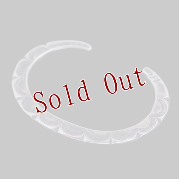 画像4: クリーク族 Jesse Robbins コインシルバー スタンプ バングル "6 1/2" (4)