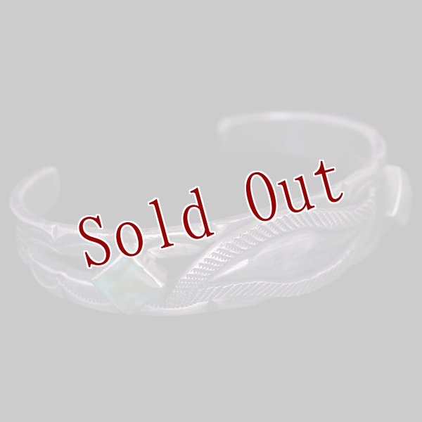 画像4: クリーク族 Jesse Robbins Cripple Creek コインシルバー スプリット バングル (4)