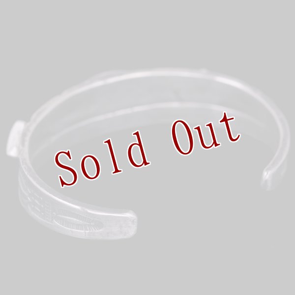 画像5: クリーク族 Jesse Robbins Cripple Creek コインシルバー スプリット バングル (5)