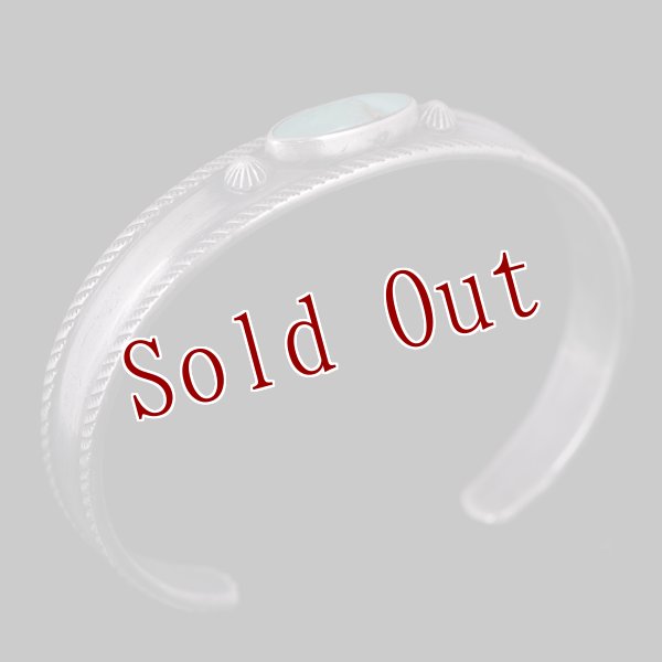 画像3: クリーク族 Jesse Robbins Harcross コインシルバー チゼル バングル (3)