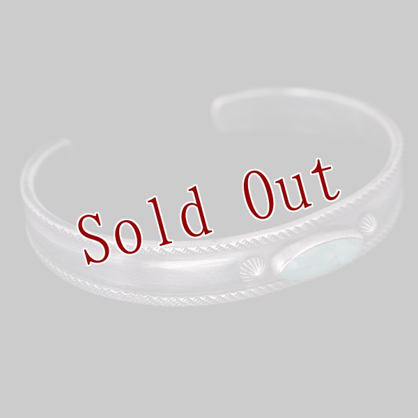 画像4: クリーク族 Jesse Robbins Harcross コインシルバー チゼル バングル (4)