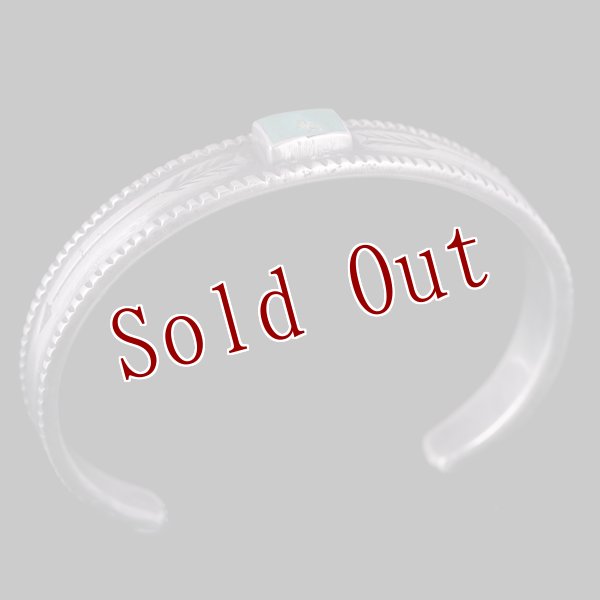 画像2: クリーク族 Jesse Robbins Harcross コインシルバー アロー/チゼル バングル (2)