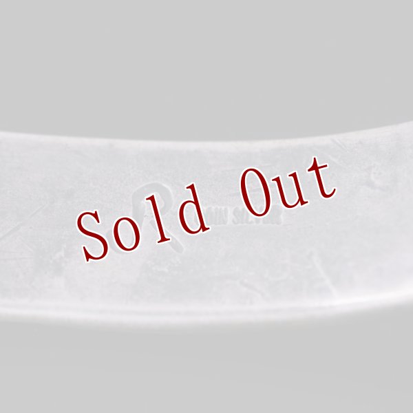 画像7: クリーク族 Jesse Robbins 1/2" コインシルバー スタンプ バングル "6" (7)