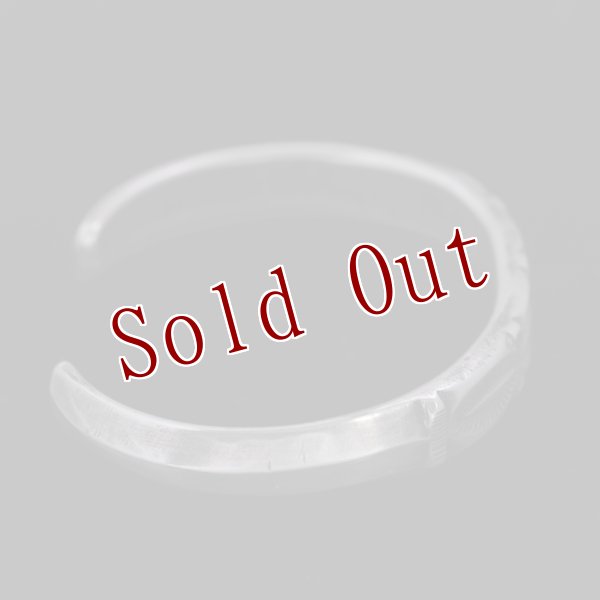 画像6: クリーク族 Jesse Robbins コインシルバー スタンプ トライアングル バングル (6)