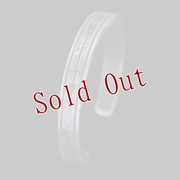 画像3: クリーク族 Jesse Robbins コインシルバー アロー スタンプ バングル "5 1/8 (3)