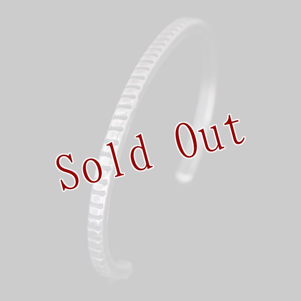 画像3: クリーク族 Jesse Robbins コインシルバー スネークパターン スタンプ スクエア バングル (3)