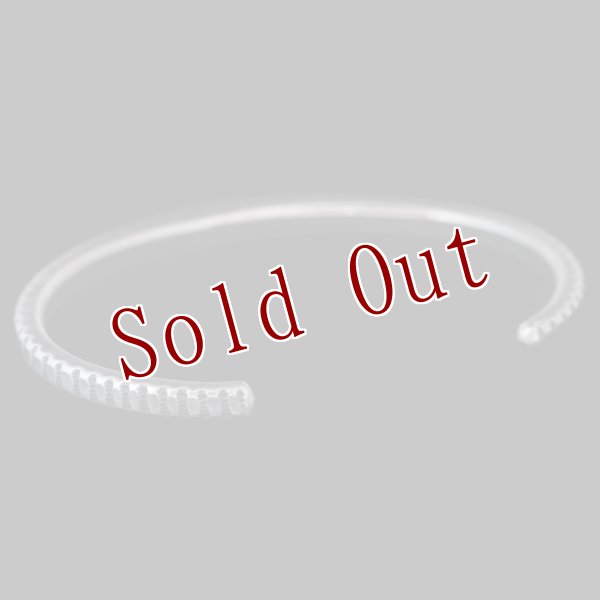 画像5: クリーク族 Jesse Robbins コインシルバー スネークパターン スタンプ スクエア バングル (5)