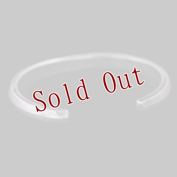 画像6: クリーク族 Jesse Robbins トライアングル コインシルバー アロー バングル (6)