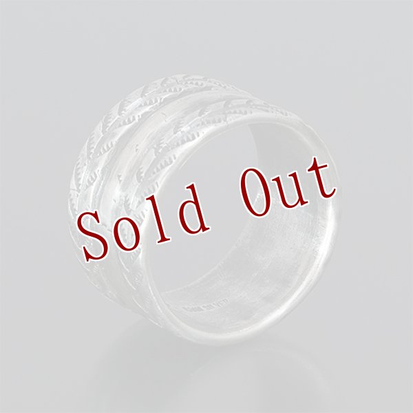 画像3: クリーク族 Jesse Robbins コインシルバー チゼル リング (3)