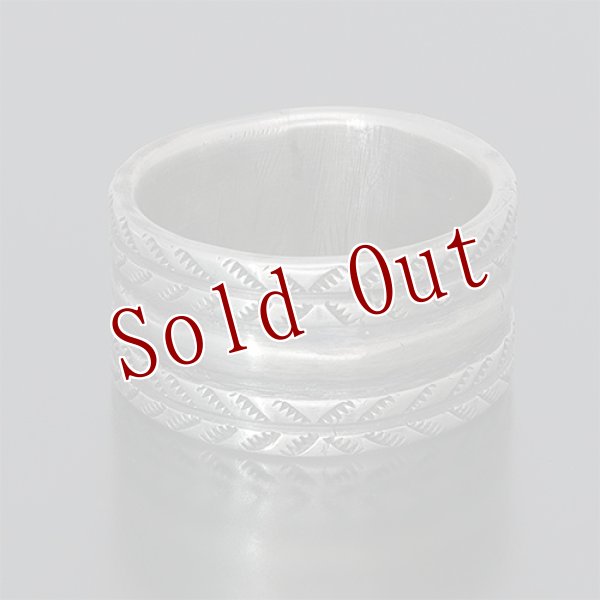 画像4: クリーク族 Jesse Robbins コインシルバー チゼル リング (4)