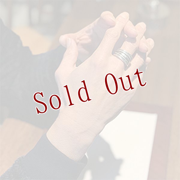 画像4: クリーク族 Jesse Robbins 5/8" コインシルバー チゼルワーク　リング 24.5号 (4)