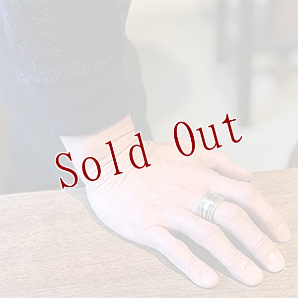 画像4: クリーク族 Jesse Robbins 5/8" コインシルバー チゼルワーク　リング 19.5号 (4)