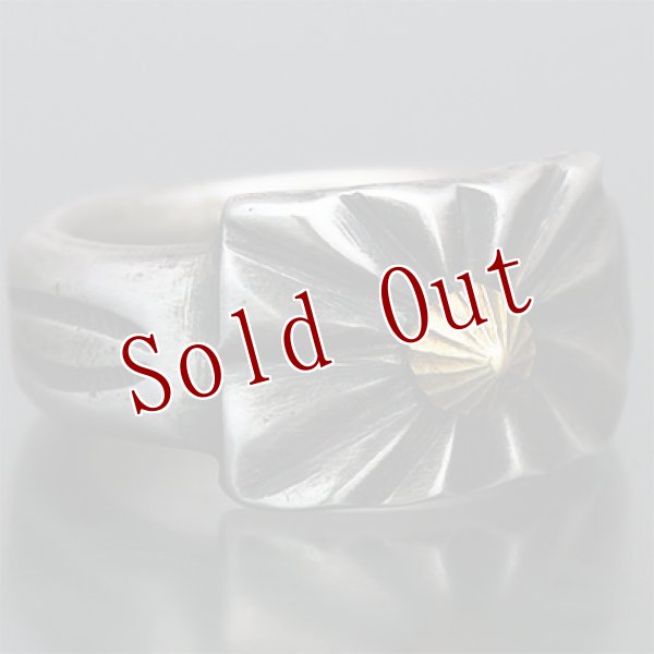 画像4: クリーク族 Jesse Robbins 18K サンバースト コインシルバー リング 14号 8.5号 (4)