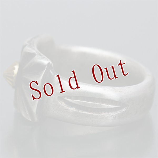 画像6: クリーク族 Jesse Robbins 18K サンバースト コインシルバー リング 14号 8.5号 (6)