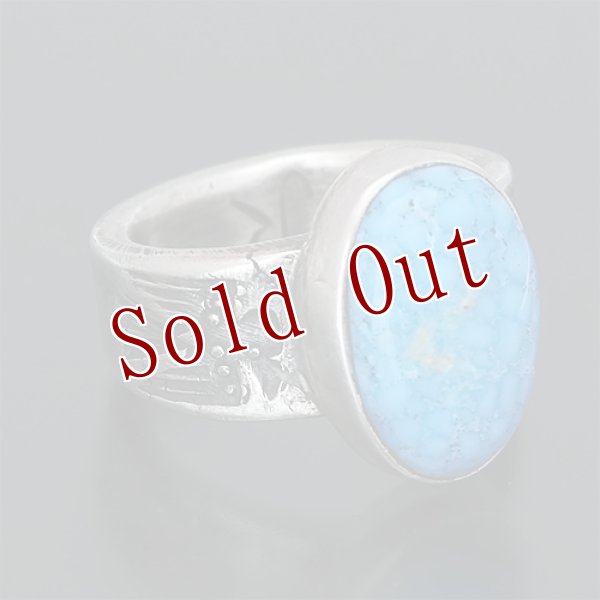 画像4: クリーク族 Jesse Robbins ロイストーン サンダーバード コインシルバー リング 11号 (4)