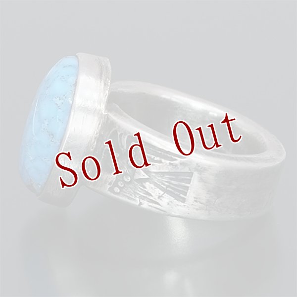 画像5: クリーク族 Jesse Robbins ロイストーン サンダーバード コインシルバー リング 11号 (5)