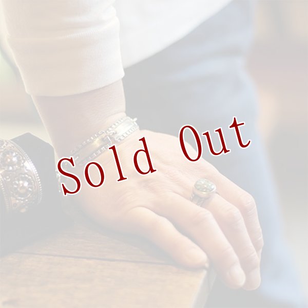 画像7: クリーク族 Jesse Robbins キャンデラリア コインシルバー チゼル リング 24.5号 (7)