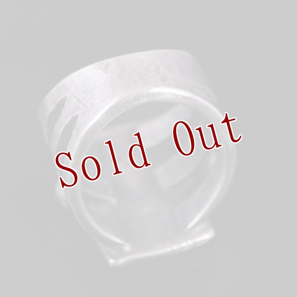 画像2: クリーク族 Jesse Robbins サンダーバード コインシルバー スプリット リング 22号 (2)