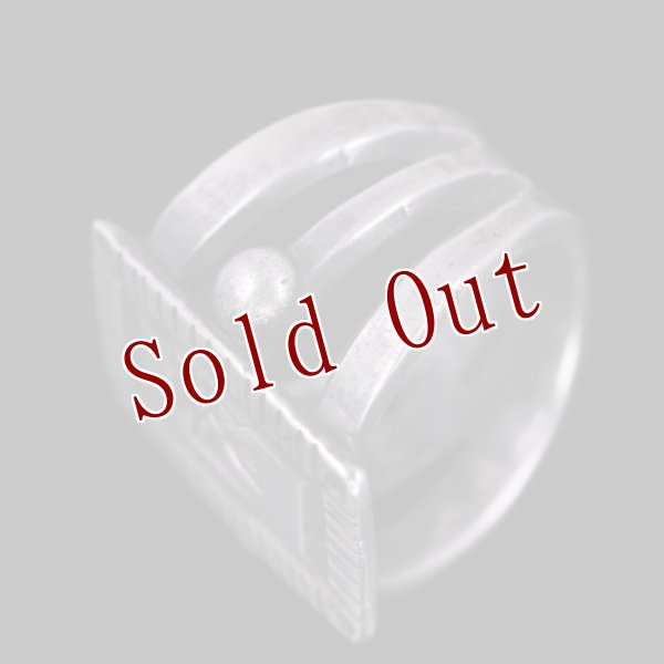 画像4: クリーク族 Jesse Robbins サンダーバード コインシルバー スプリット リング 22号 (4)