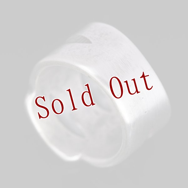 画像2: クリーク族 Jesse Robbins バンプアウト コインシルバー リング 22号 (2)