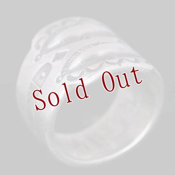 画像3: クリーク族 Jesse Robbins バンプアウト コインシルバー リング 22号 (3)