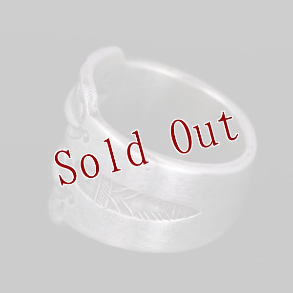 画像5: クリーク族 Jesse Robbins バンプアウト コインシルバー リング 22号 (5)