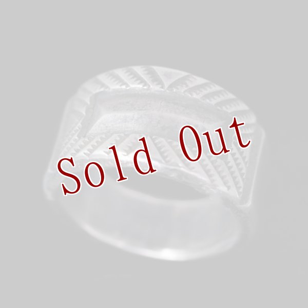 画像1: クリーク族 Jesse Robbins コインシルバー フラットトップ リング 12.5号 (1)