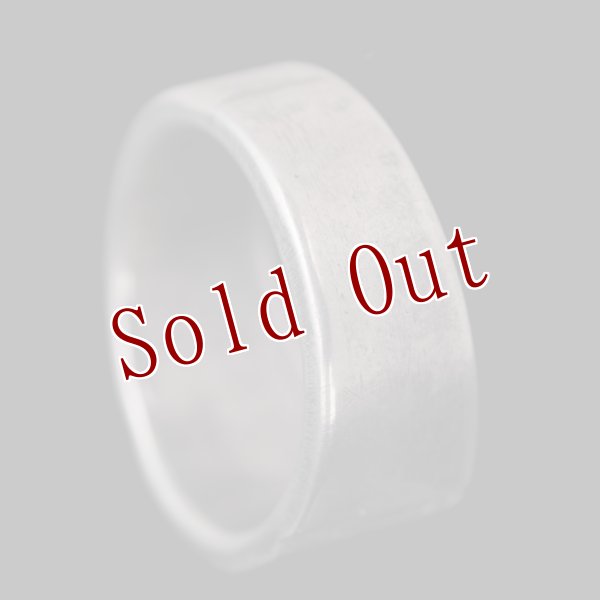 画像5: クリーク族 Jesse Robbins コインシルバー フラットトップ リング 21号 (5)