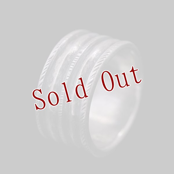 画像3: クリーク族 Jesse Robbins コインシルバー トリプルロープ リング 19.5号 (3)