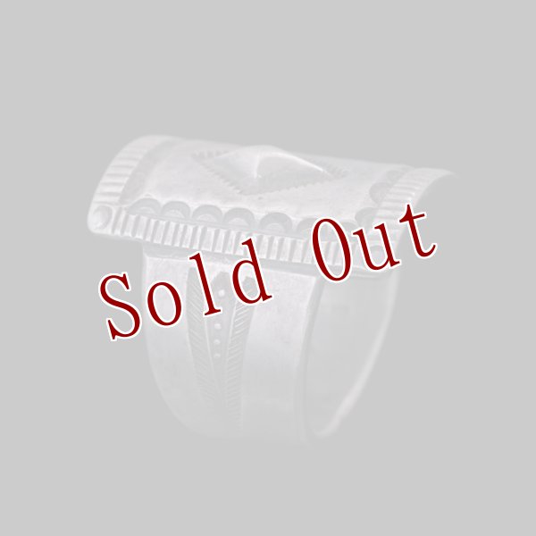 画像3: クリーク族 Jesse Robbins コインシルバー シールド リング 19.5号 (3)