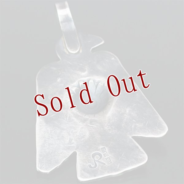 画像2: クリーク族 Jesse Robbins サンダーバード コインシルバー バンプアウト ペンダント (2)