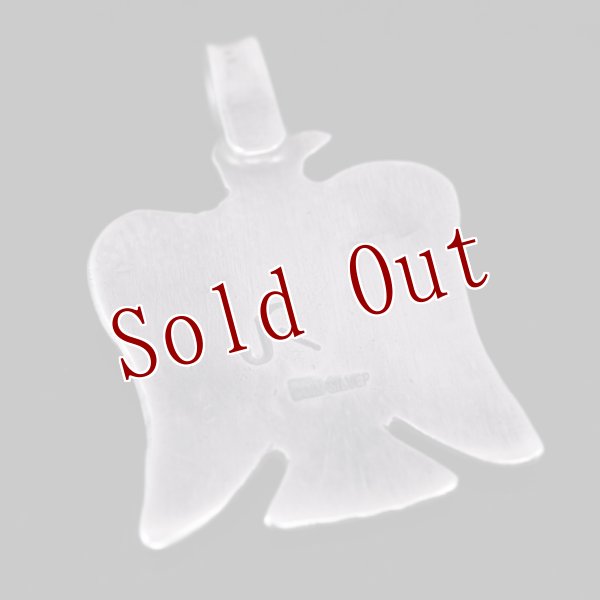 画像2: クリーク族 Jesse Robbins イーグル コインシルバー スタンプ ペンダント (2)