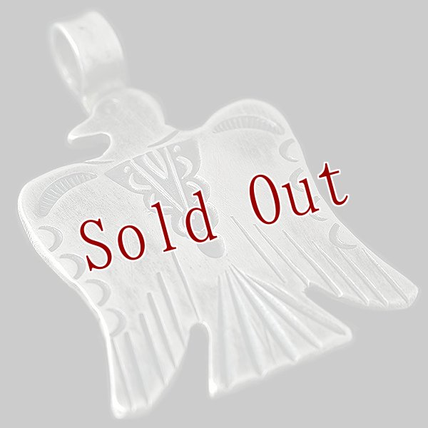 画像3: クリーク族 Jesse Robbins コインシルバー イーグル スタンプ ペンダント (3)