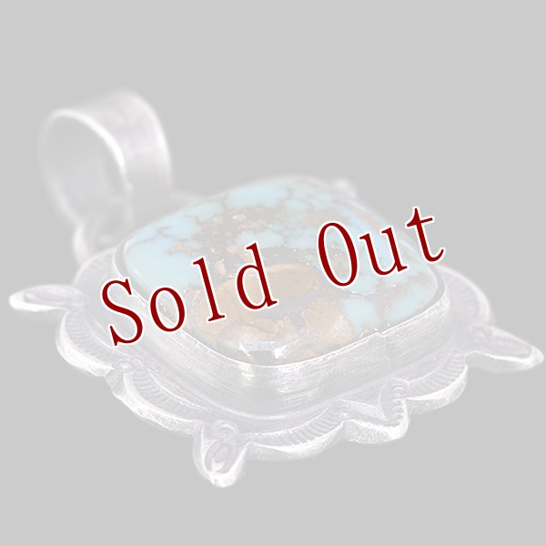 画像3: クリーク族 Jesse Robbins コインシルバー キャンデラリア スタンプ ペンダント (3)