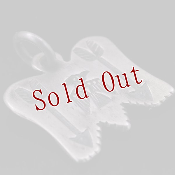 画像3: クリーク族 Jesse Robbins サンダーバード コインシルバー スタンプ ペンダント (3)