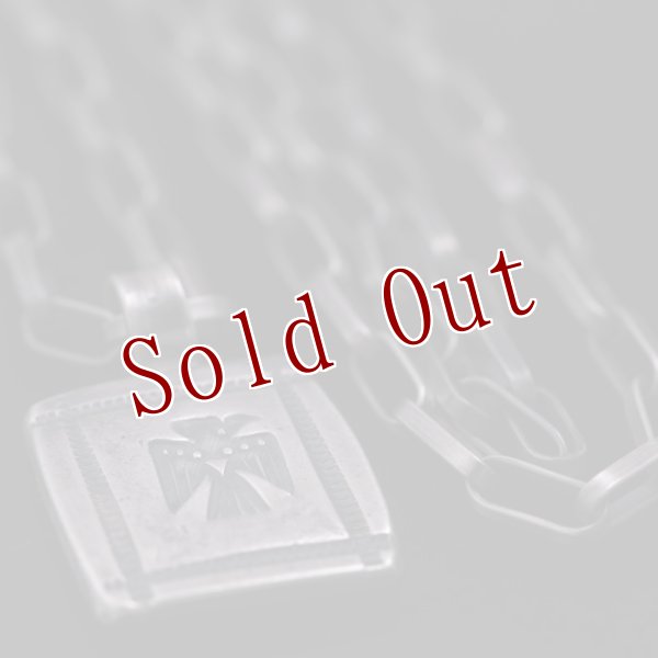 画像4: クリーク族 Jesse Robbins サンダーバード コインシルバー スクエア ペンダント (4)